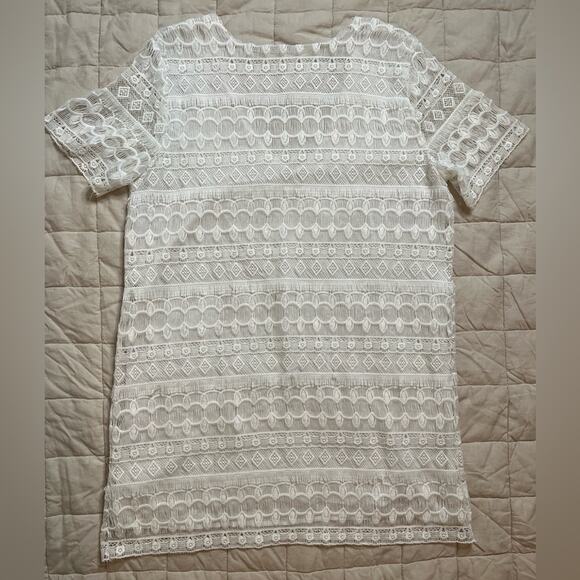 Revolve X Tularosa Lambros White Embroidered Lace Mini Dress - Large - Picture 4 of 12
